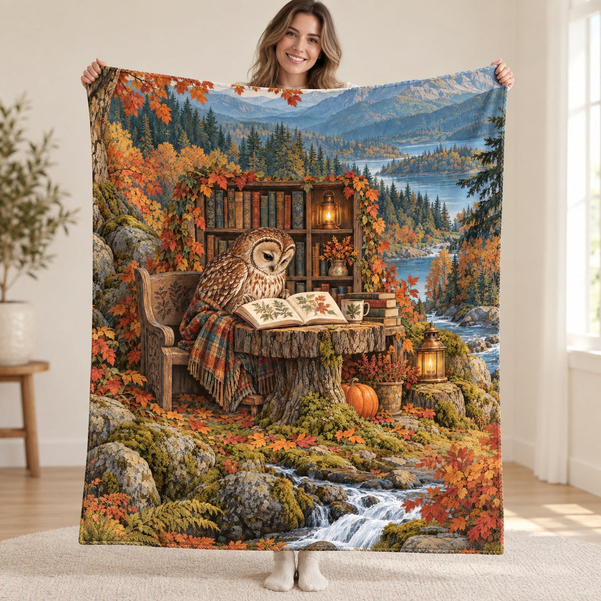 Owl Blankets - Centum Libri Prints