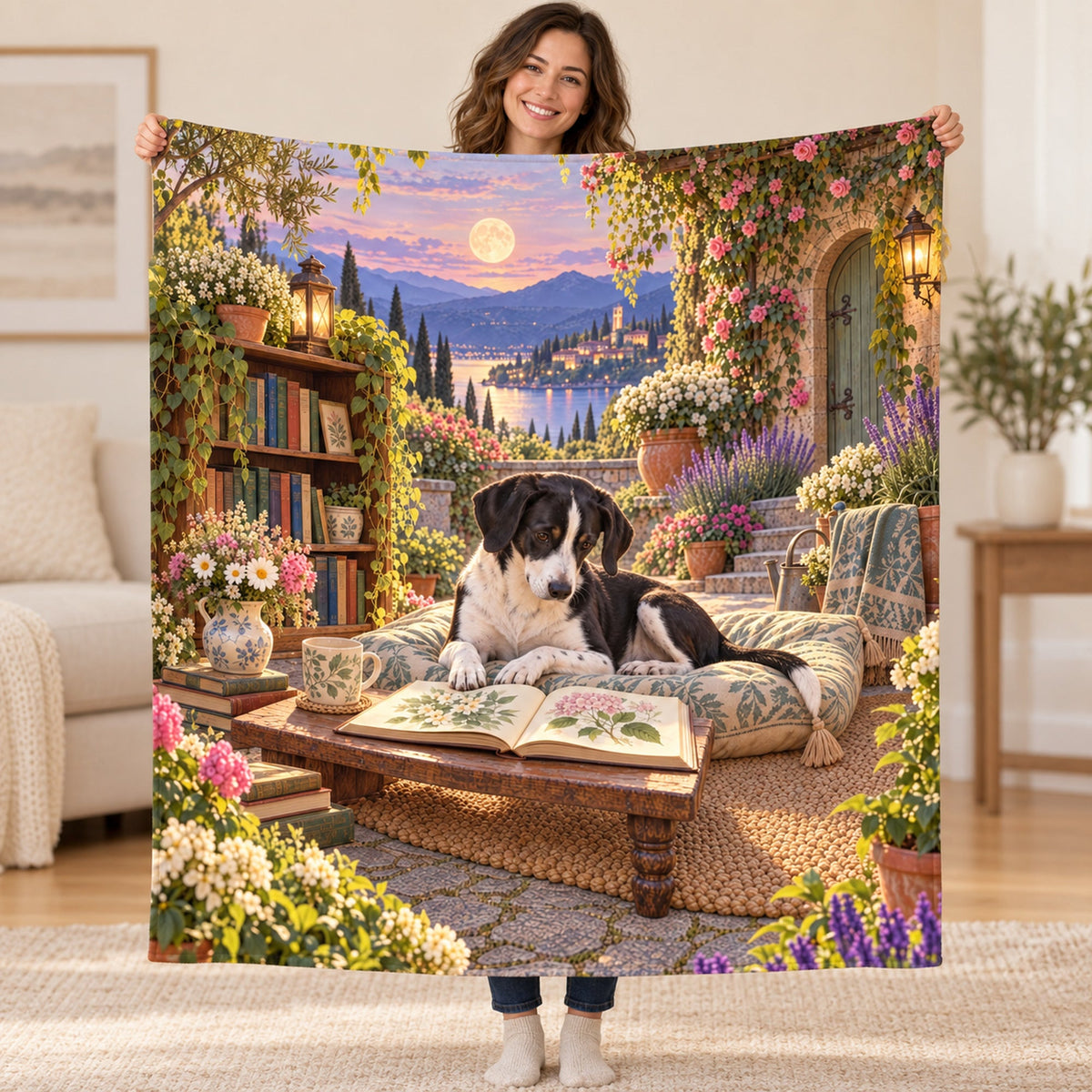 Dogs Between Pages Blankets - Centum Libri Prints