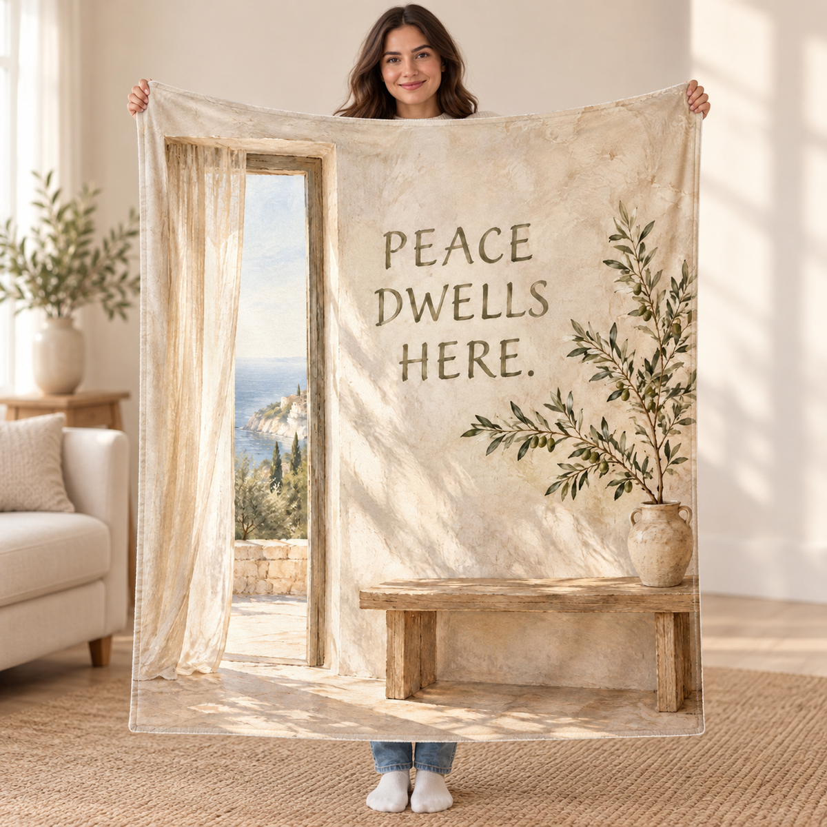 A House of Peace - Home & Family Blessings blankets