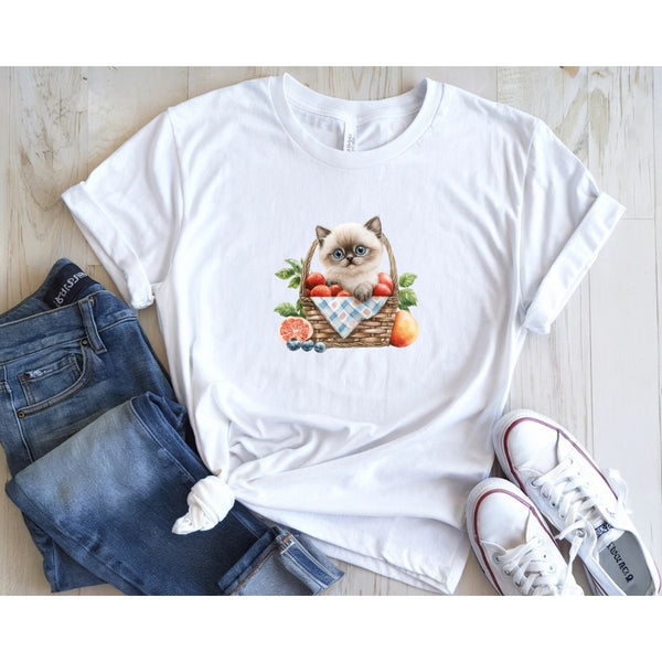 Kitten in Fruit Basket