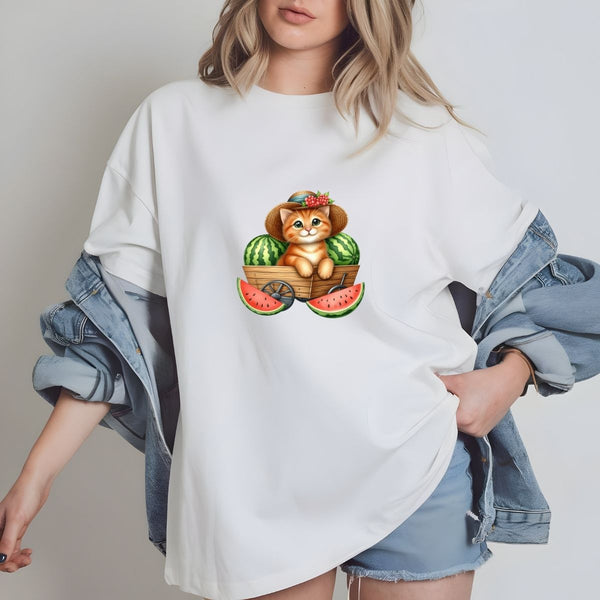 Kitten with Watermelons