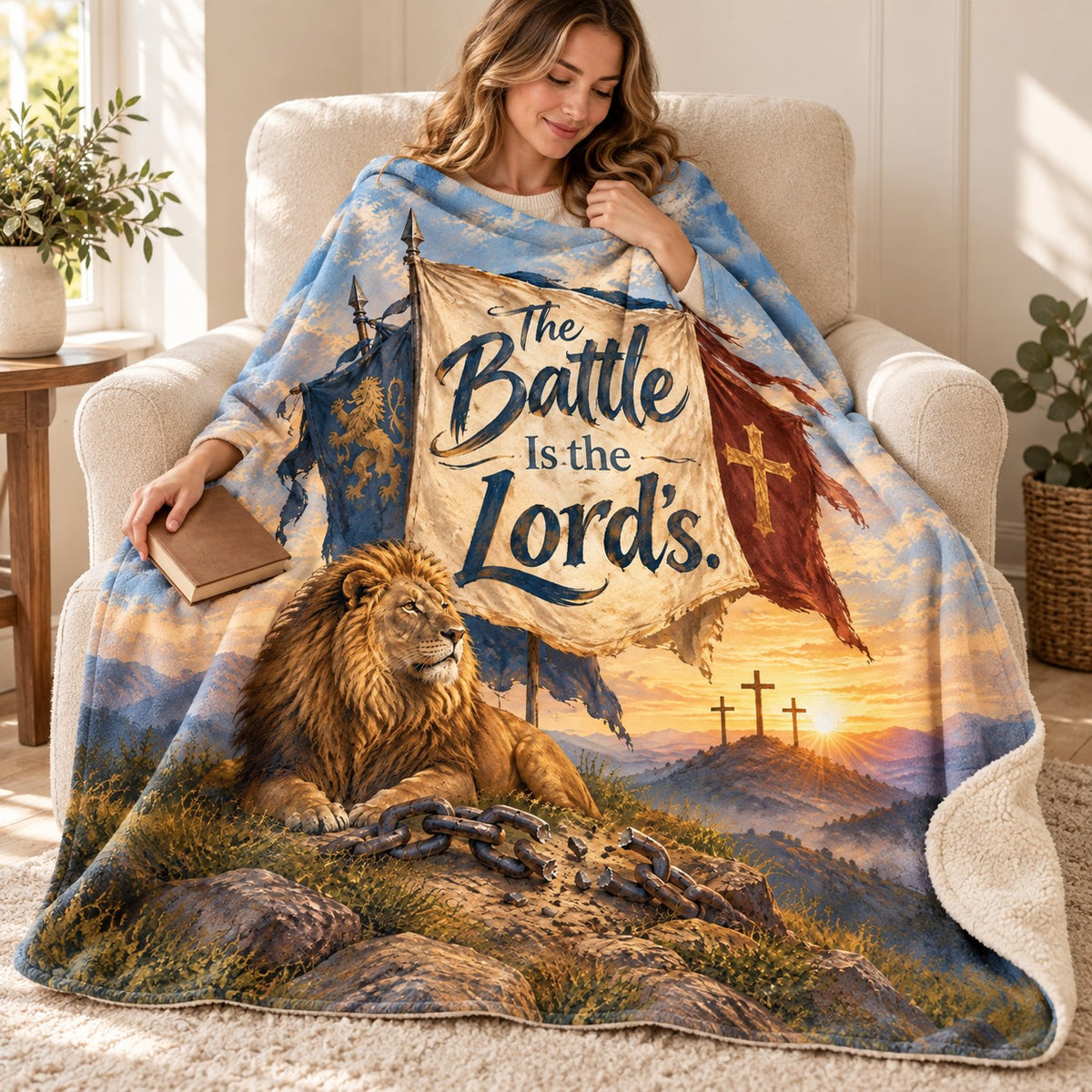 The Battle Is the Lord's. blanket, wrapped around a reader