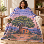 El que habita al abrigo del Altísimo,
morará bajo la sombra del Omnipotente blanket, wrapped around a reader