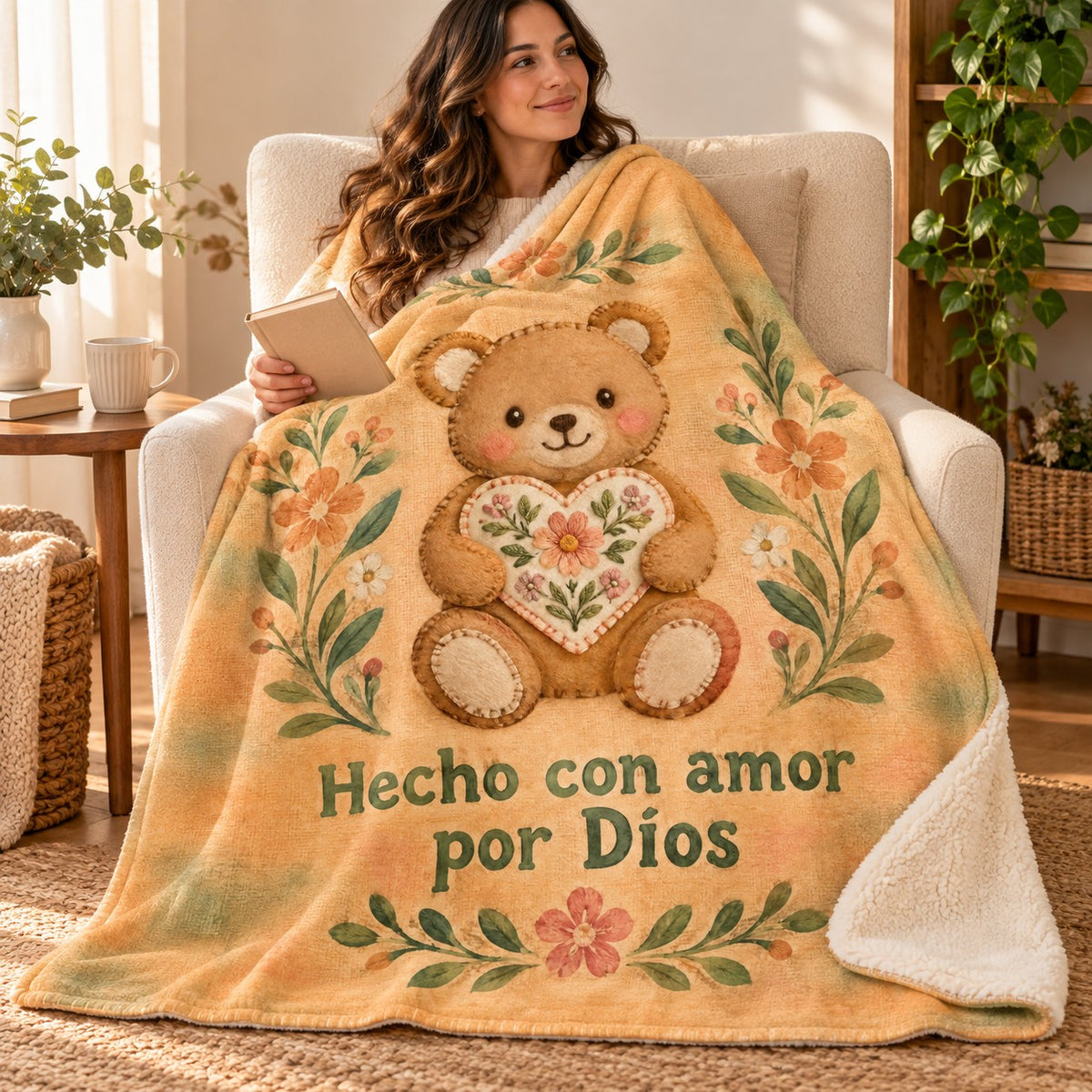 Hecho con amor
por Dios blanket, wrapped around a reader
