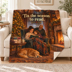 'Tis the season to read. blanket, on a sofa