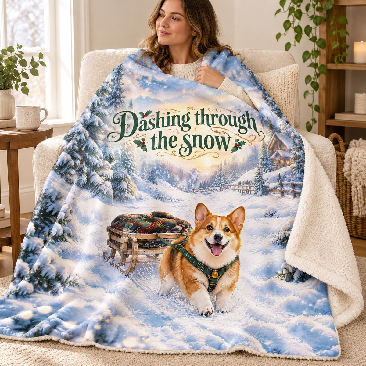Dashing through the snow blanket, wrapped around a reader