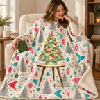 Glowing Ceramic Tree blanket, wrapped around a reader