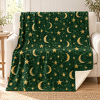 Golden Winter Sky blanket, on a sofa