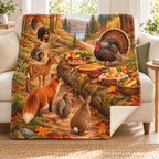 Fallen-Log Buffet blanket, on a sofa