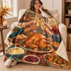 Cider Toast blanket, wrapped around a reader
