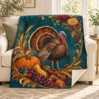 Harvest Crescent blanket, on a sofa