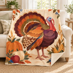 Paper-Shape Turkey blanket, on a sofa
