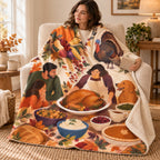 Ingredient Cascade blanket, wrapped around a reader