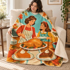 Mother and Daughter blanket, wrapped around a reader