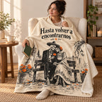 Hasta Volver a Encontrarnos blanket, wrapped around a reader
