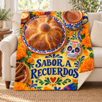 Sabor a Recuerdos blanket, on a sofa