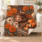 Café de Olla blanket, on a sofa