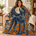 Moonlit Xolo blanket, wrapped around a reader