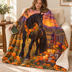 Marigold Horse blanket, wrapped around a reader