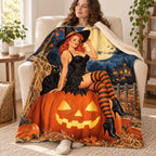 Pumpkin Perch blanket, wrapped around a reader