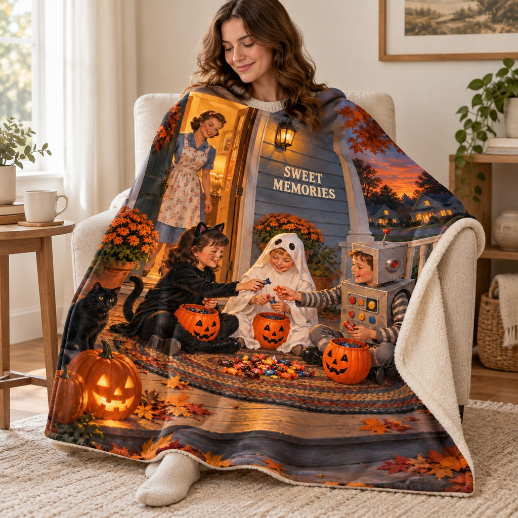 Candy Trading Club blanket, wrapped around a reader