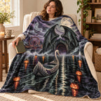 Tunnel of Phantoms blanket, wrapped around a reader