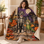 Tiny Dragon Big Attitude blanket, wrapped around a reader