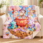 Marshmallow Cloud Kitchen blanket, on a sofa