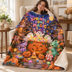 Sugar Star Festival blanket, wrapped around a reader