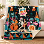The Graveyard Combo blanket, on a sofa