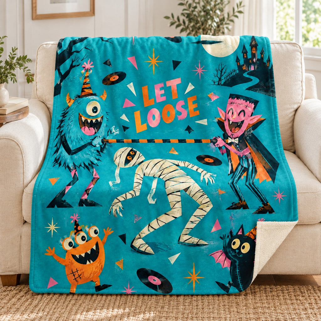 Mummy Limbo Night blanket, on a sofa