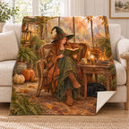 Greenhouse Reading Nook blanket, on a sofa