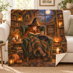 Attic Library Moonlight blanket, on a sofa