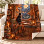 Twilight Reading Hour blanket, on a sofa