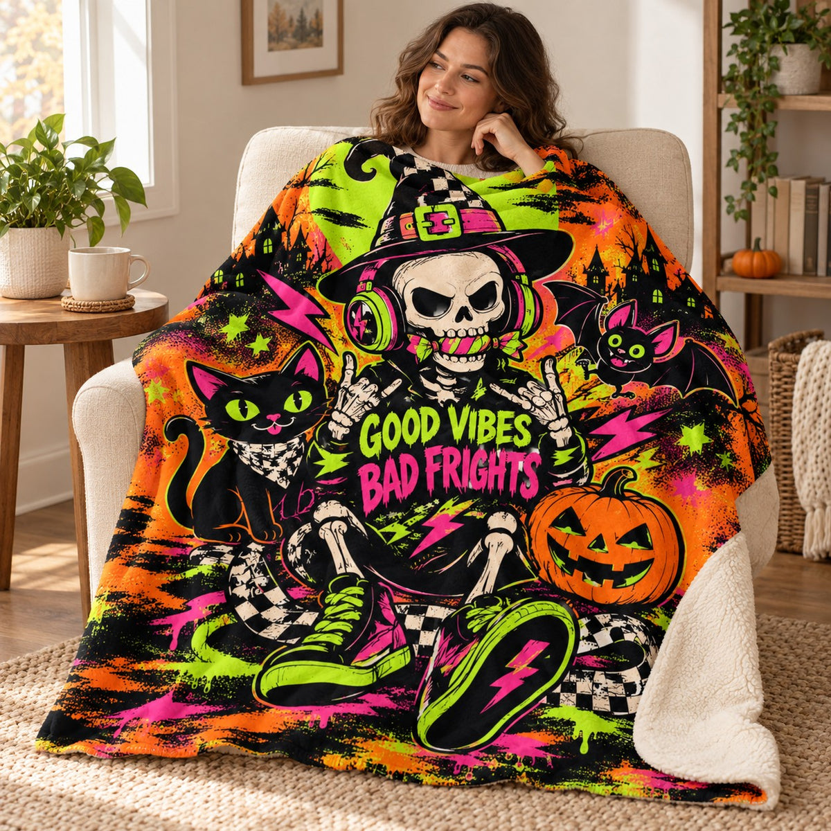 Skull Candy Static blanket, wrapped around a reader