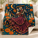 Moonlit Waltz blanket, on a sofa