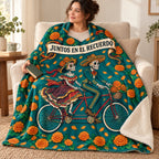 Bicycle for Two blanket, wrapped around a reader