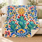 Nopales bajo el sol blanket, on a sofa