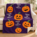Pumpkin Party - Purple blanket, on a sofa