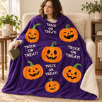 Pumpkin Party - Purple blanket, wrapped around a reader