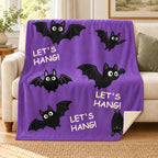 Let's Hang! - Purple blanket, on a sofa