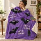 Let's Hang! - Purple blanket, wrapped around a reader