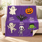Boo Crew - Purple blanket, on a sofa
