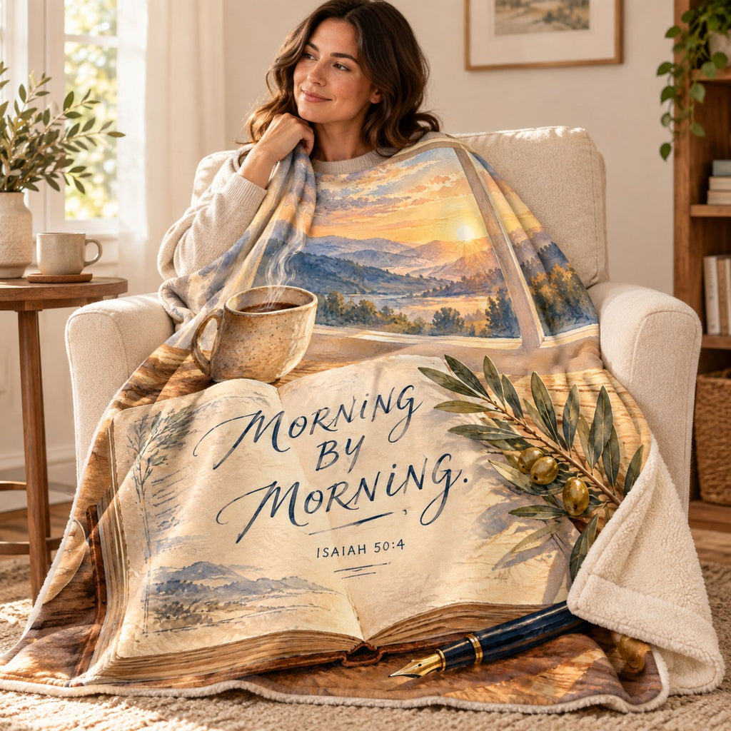 Morning by Morning blanket, wrapped around a reader