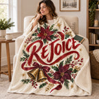 Rejoice blanket, wrapped around a reader