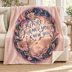 Before I Formed You, I Knew You blanket, on a sofa