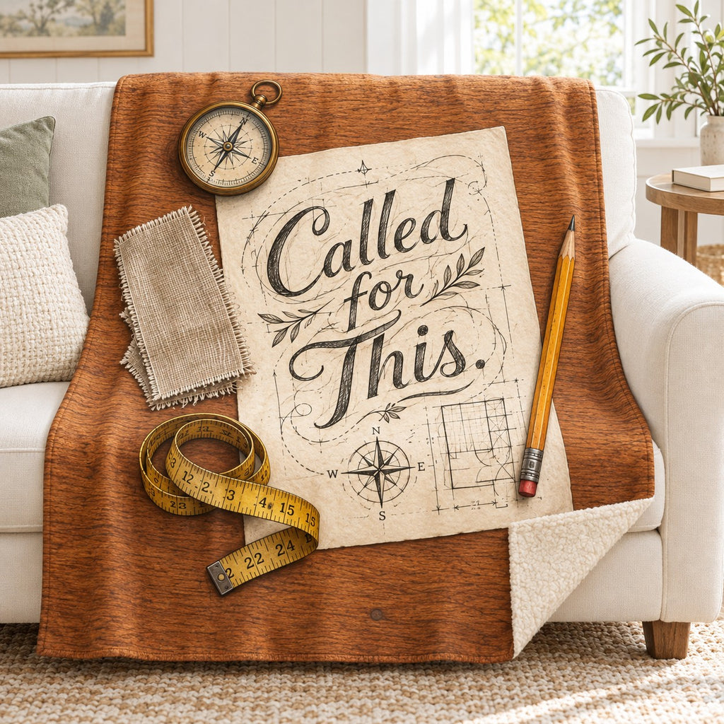 Called for This blanket, on a sofa