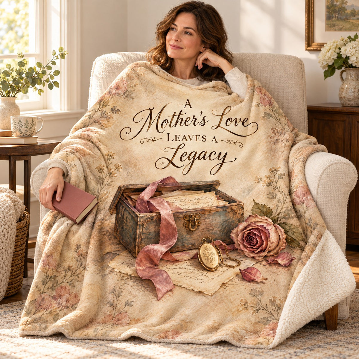A Mother’s Love Leaves a Legacy. blanket, wrapped around a reader