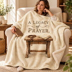 A Legacy of Prayer. blanket, wrapped around a reader