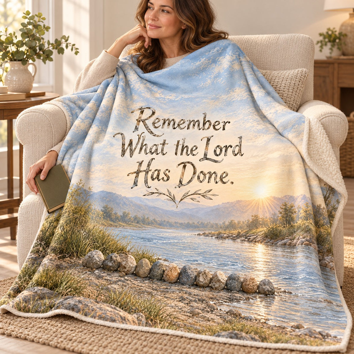 Remember What the Lord Has Done. blanket, wrapped around a reader